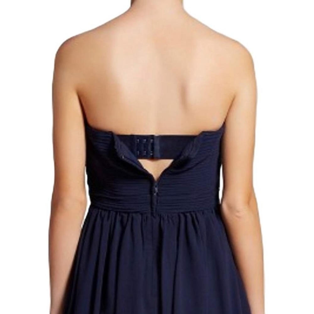 Tevolio Women’s Chiffon Strapless Pleated Dress - Picture 3 of 4
